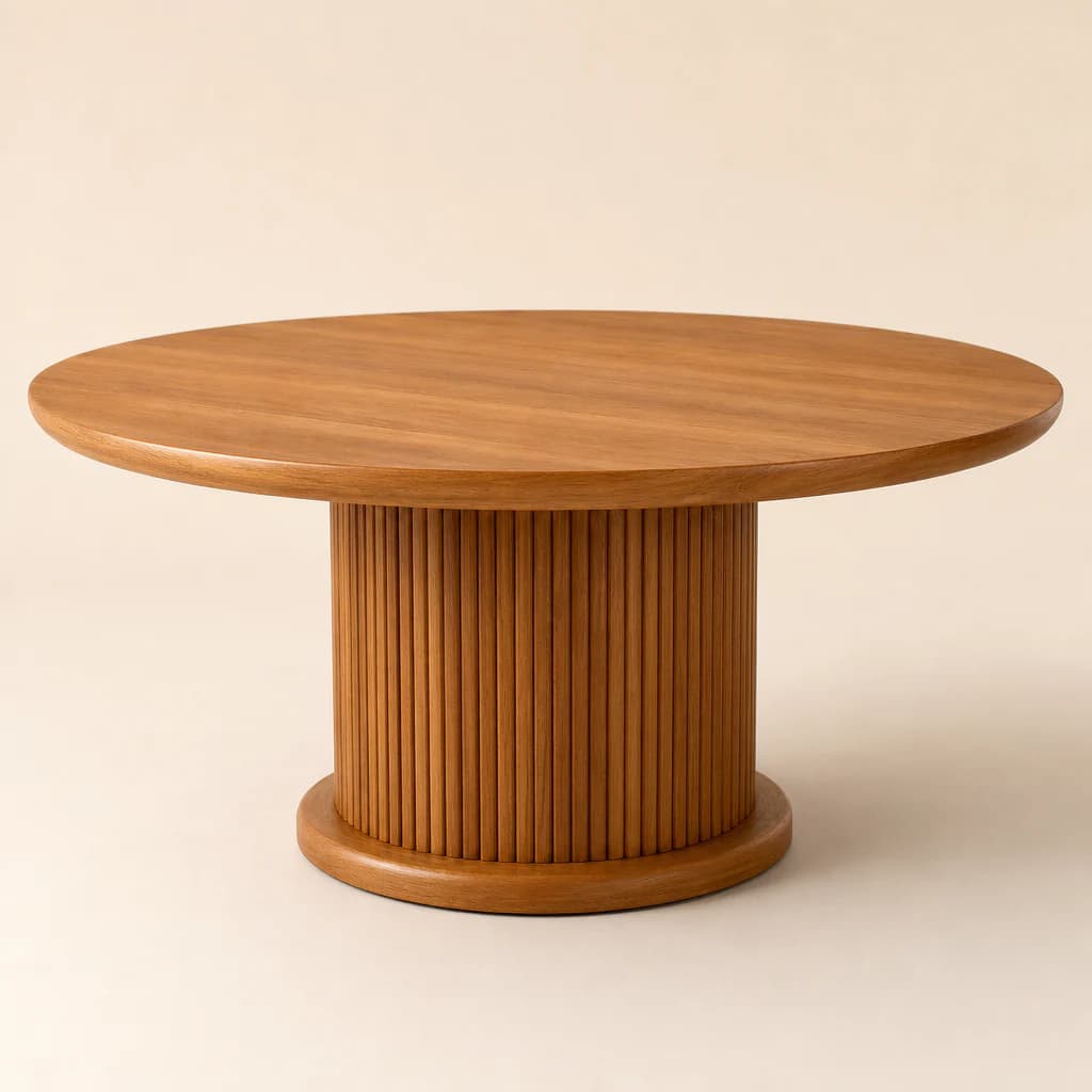 Courtyard Round Pedestal Table by Starwood Furniture - Image 1