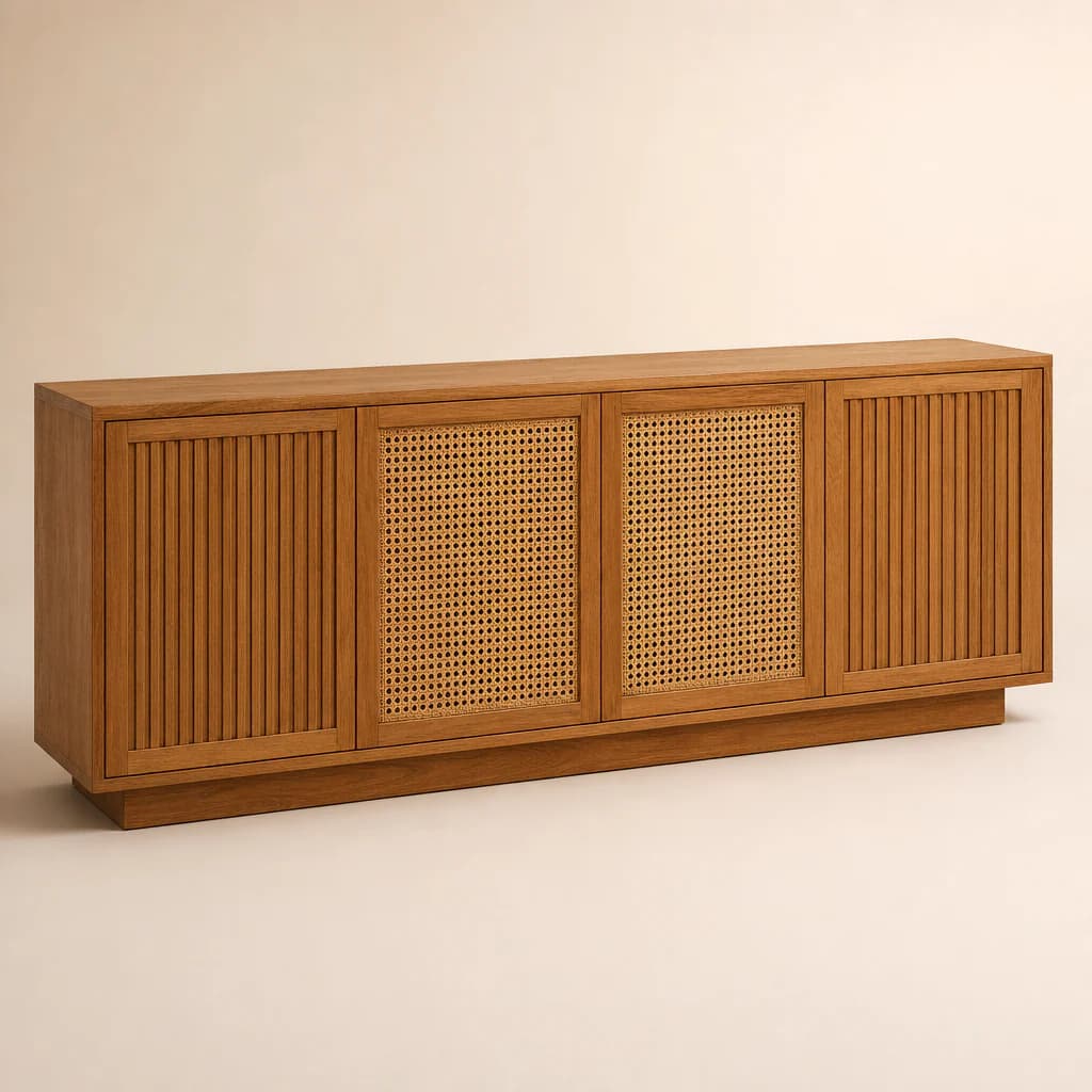 Executive Cane Credenza by Starwood Furniture - Image 1