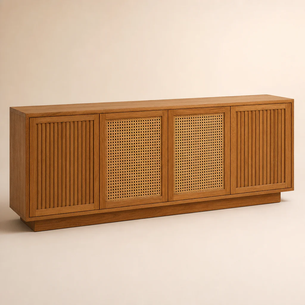 Executive Cane Credenza by Starwood Furniture - Image 1