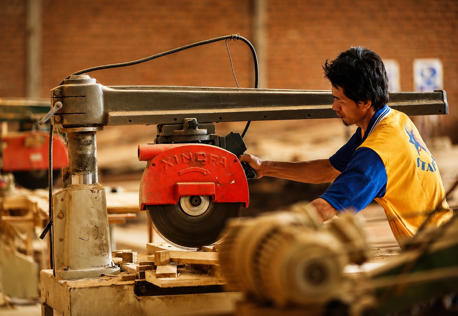 Custom furniture workshop at Starwood Furniture in Jepara
