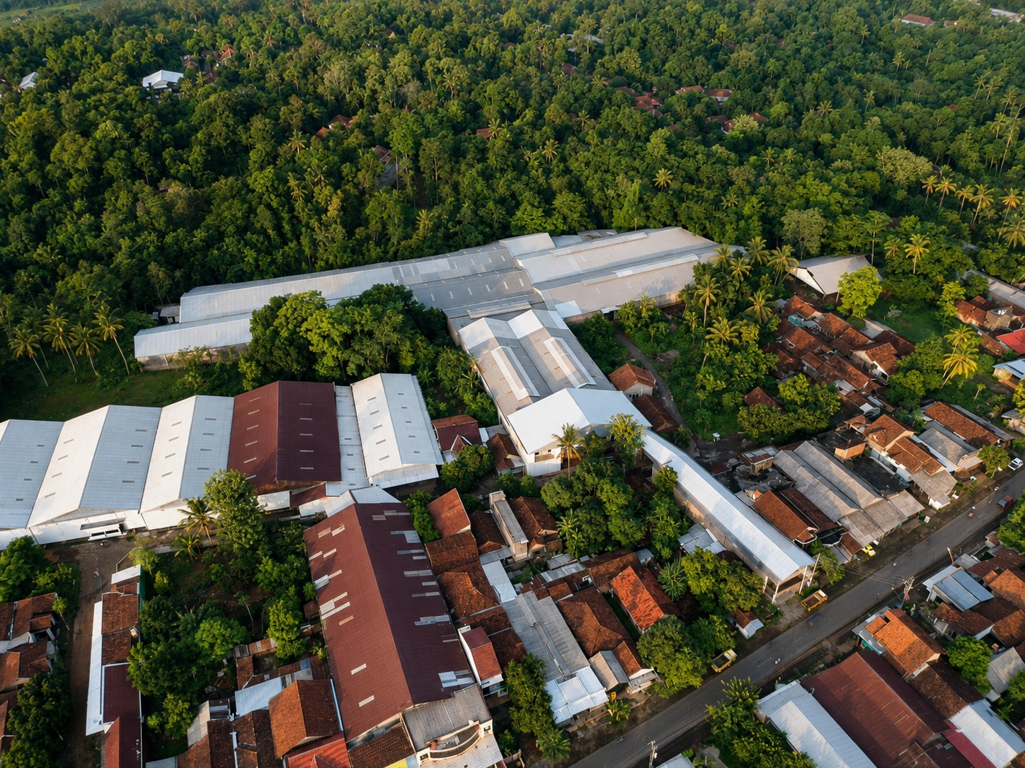 Aerial view of Starwood Furniture factory in Jepara, Indonesia