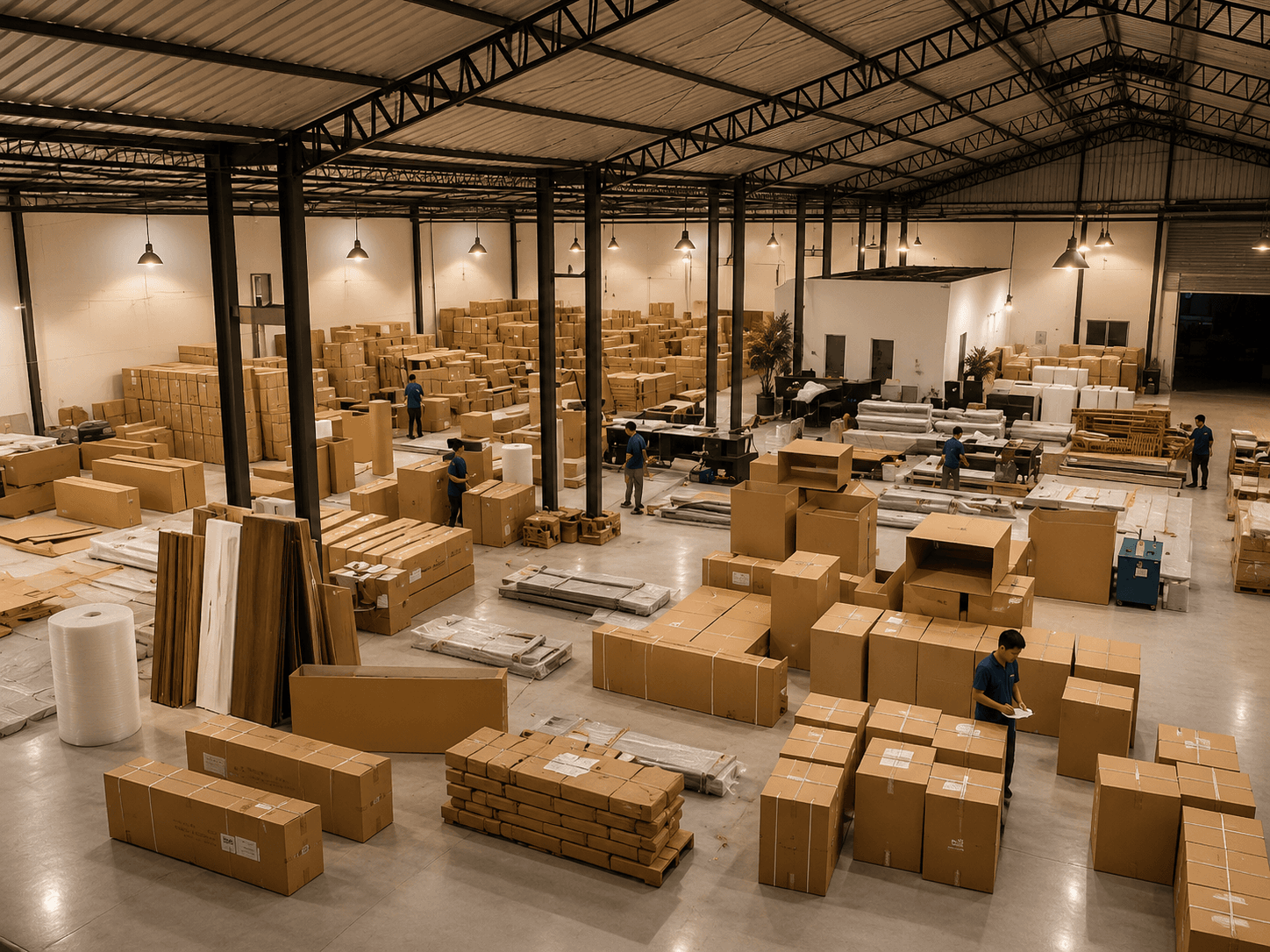 Starwood Furniture warehouse and container loading area, Jepara