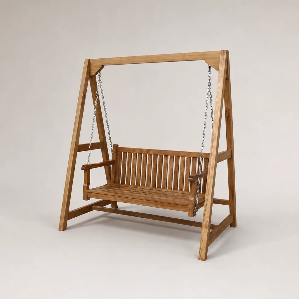 A-Frame Teak Garden Swing by Starwood Furniture