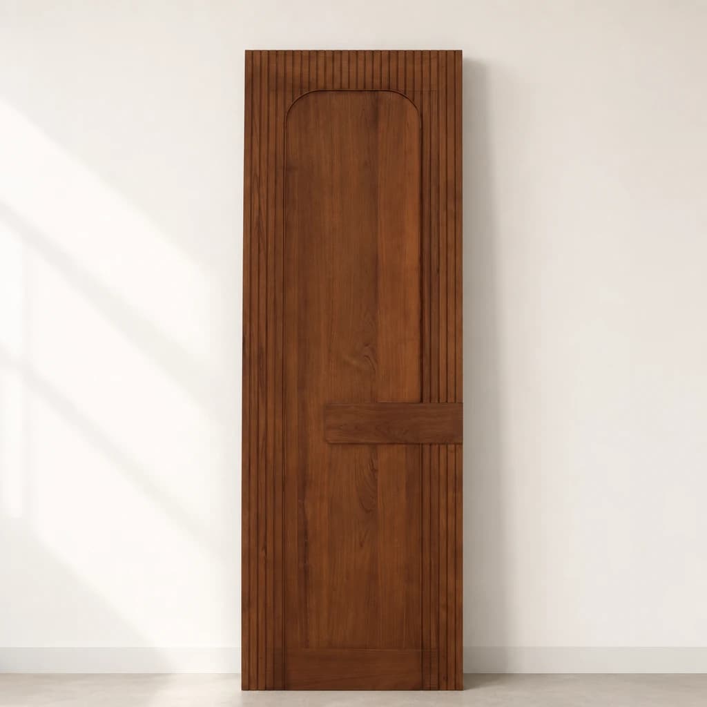 Arched Panel Teak Interior Door by Starwood Furniture