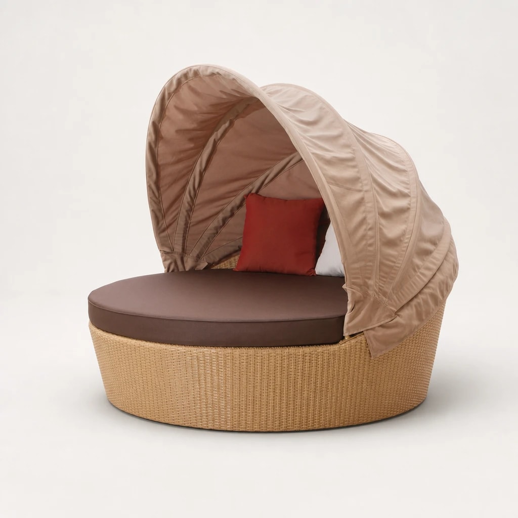 Canopy Round Woven Outdoor Daybed Canopy Round Woven Outdoor Daybed by Starwood Furniture Indonesia