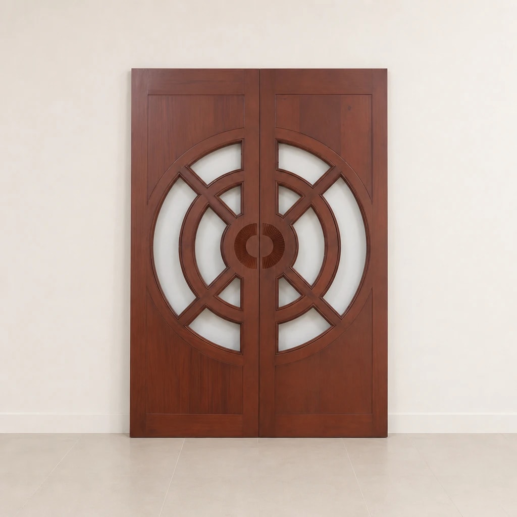 Circular Glazed Teak Double Entrance Door Circular Glazed Teak Double Entrance Door by Starwood Furniture Indonesia