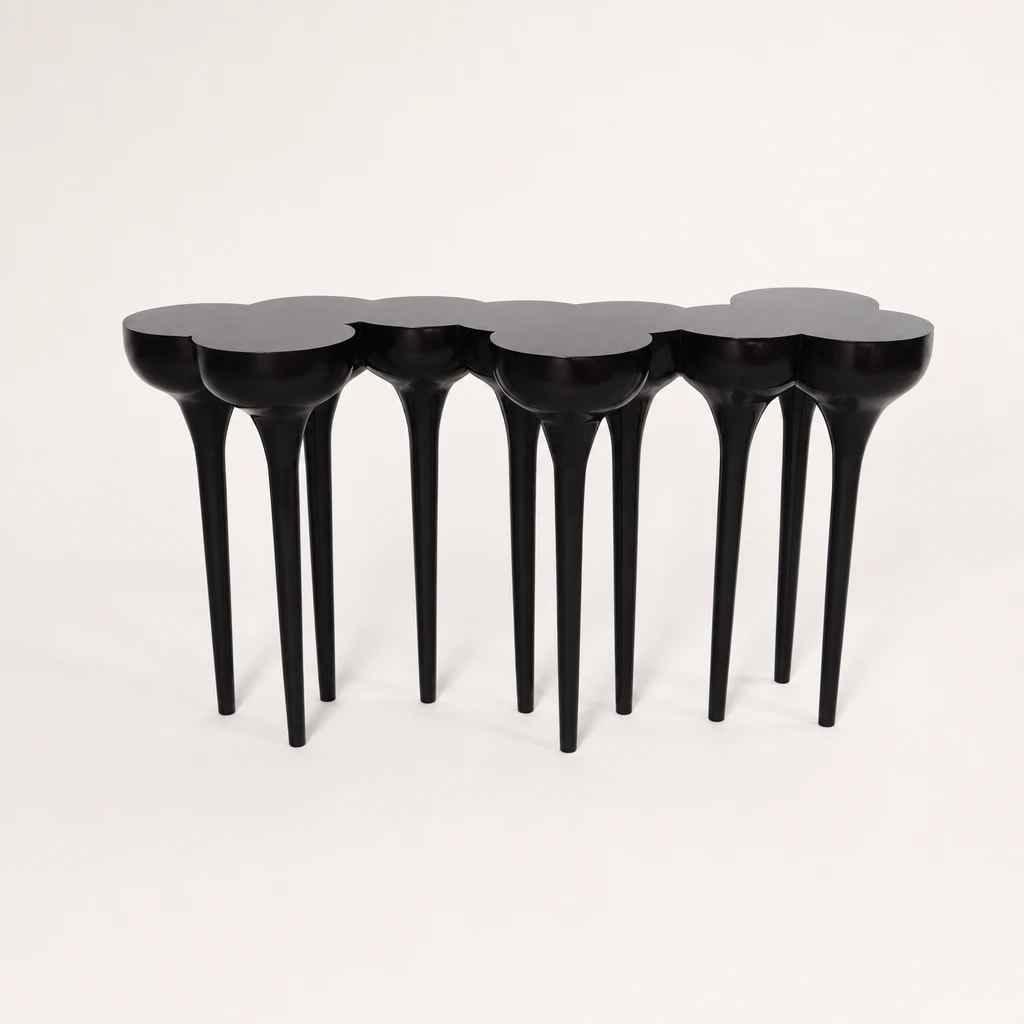 Clustered Black Teak Console Table Clustered Black Teak Console Table by Starwood Furniture Indonesia