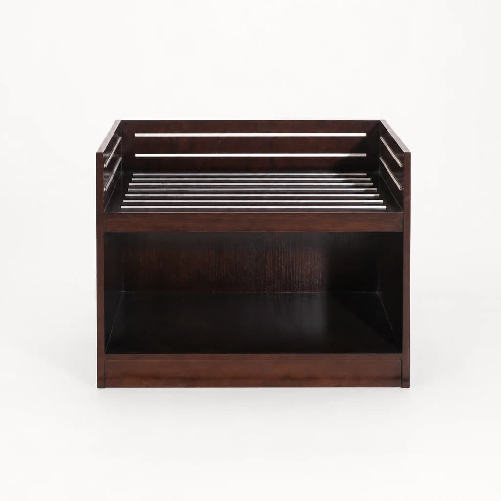 Compact Teak Luggage Rack with Shelf by Starwood Furniture