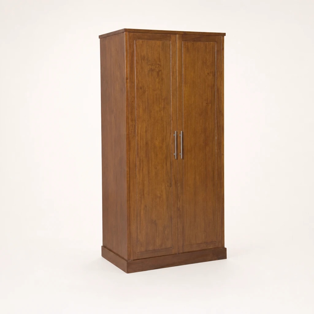 Compact Two-Door Teak Wardrobe Compact Two-Door Teak Wardrobe by Starwood Furniture Indonesia