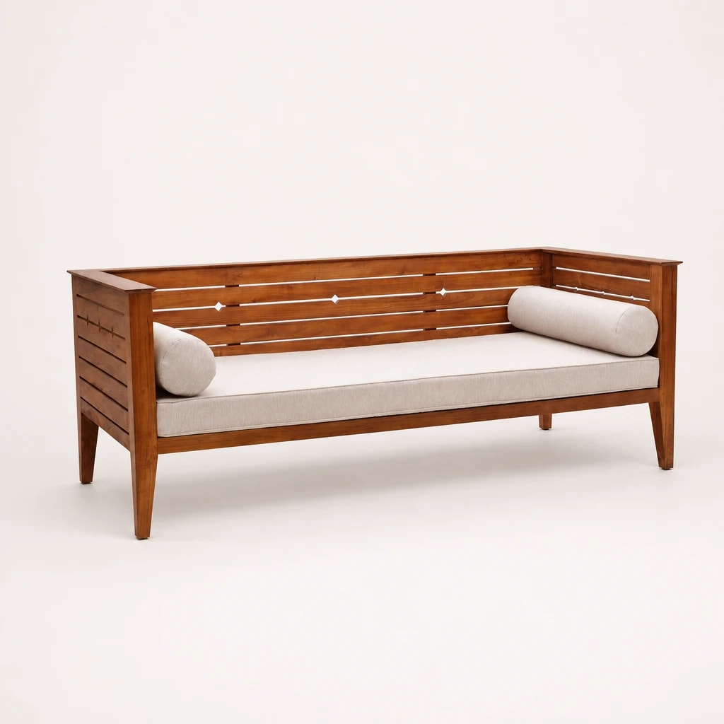 Corner Slat Back Teak Daybed Corner Slat Back Teak Daybed by Starwood Furniture Indonesia