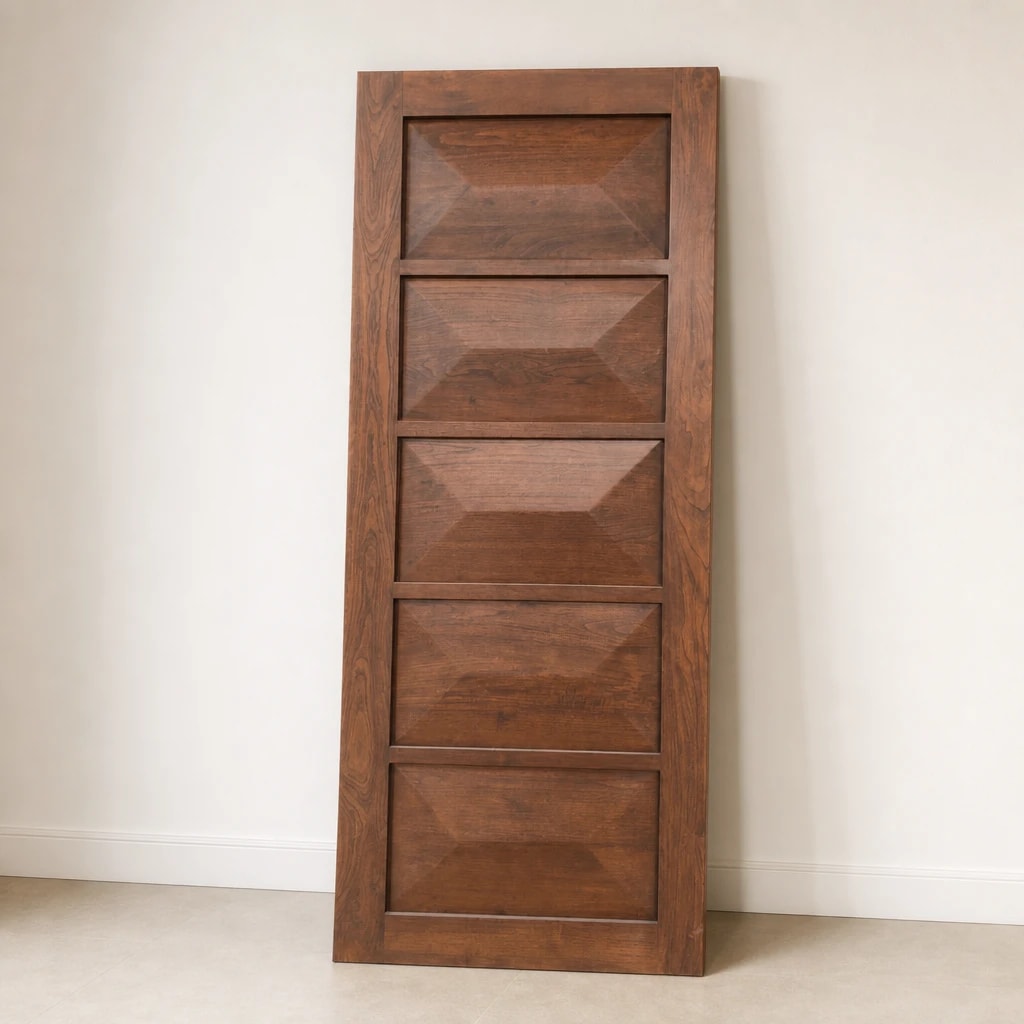 Faceted Five-Panel Teak Interior Door Faceted Five-Panel Teak Interior Door by Starwood Furniture Indonesia