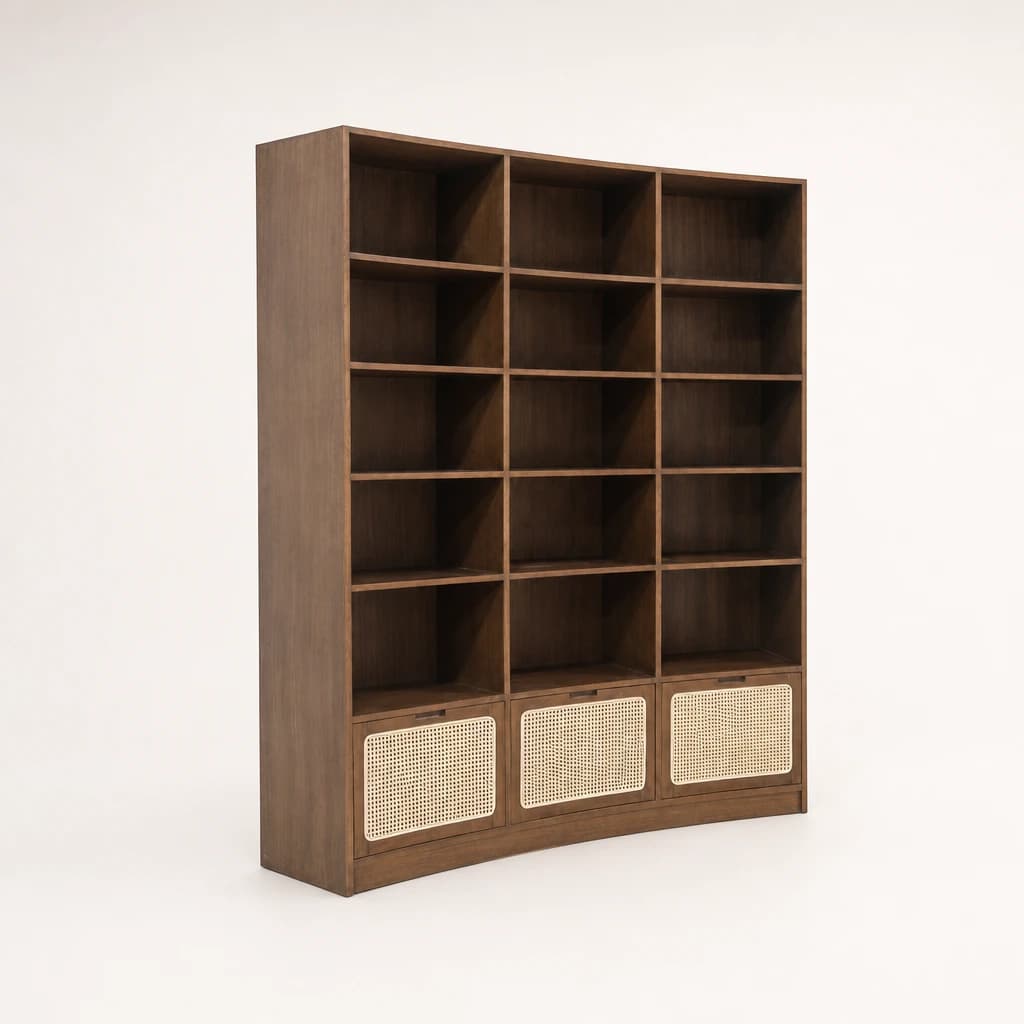 Floor-to-Ceiling Teak Storage Cabinet, custom furniture manufactured in Jepara, Indonesia - Image 1