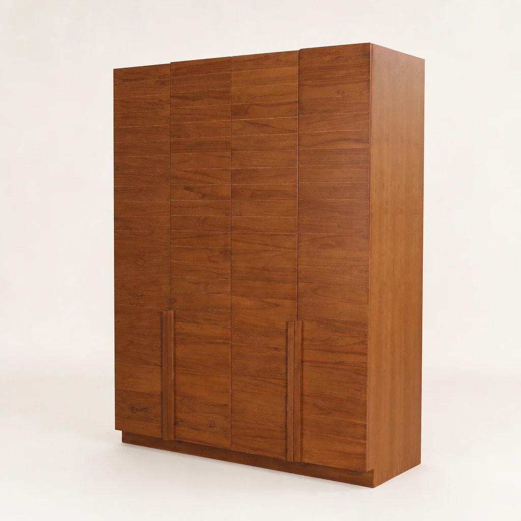 Flush-Front Two-Door Teak Wardrobe Flush-Front Two-Door Teak Wardrobe by Starwood Furniture Indonesia