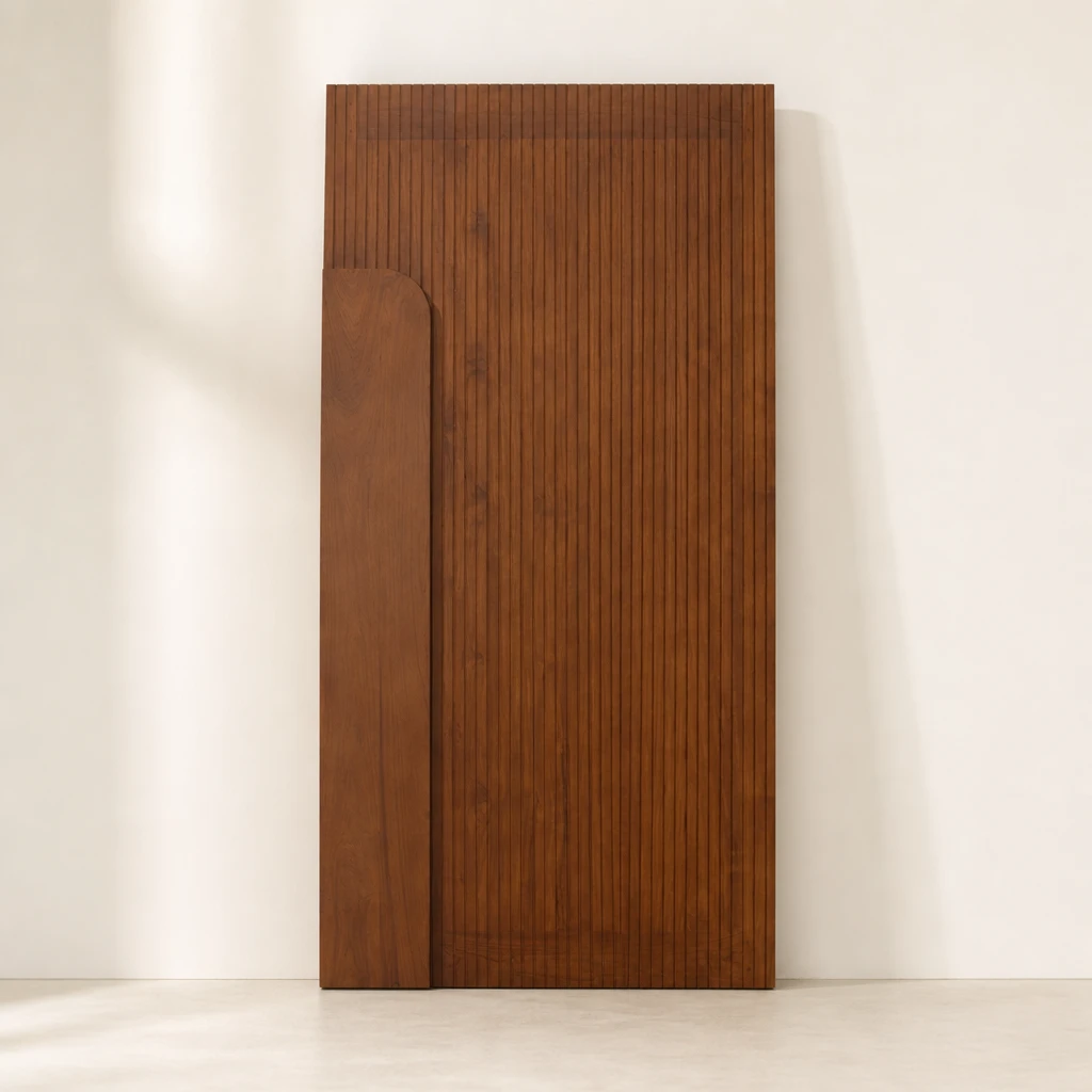 Fluted Teak Architectural Entry Door Fluted Teak Architectural Entry Door by Starwood Furniture Indonesia