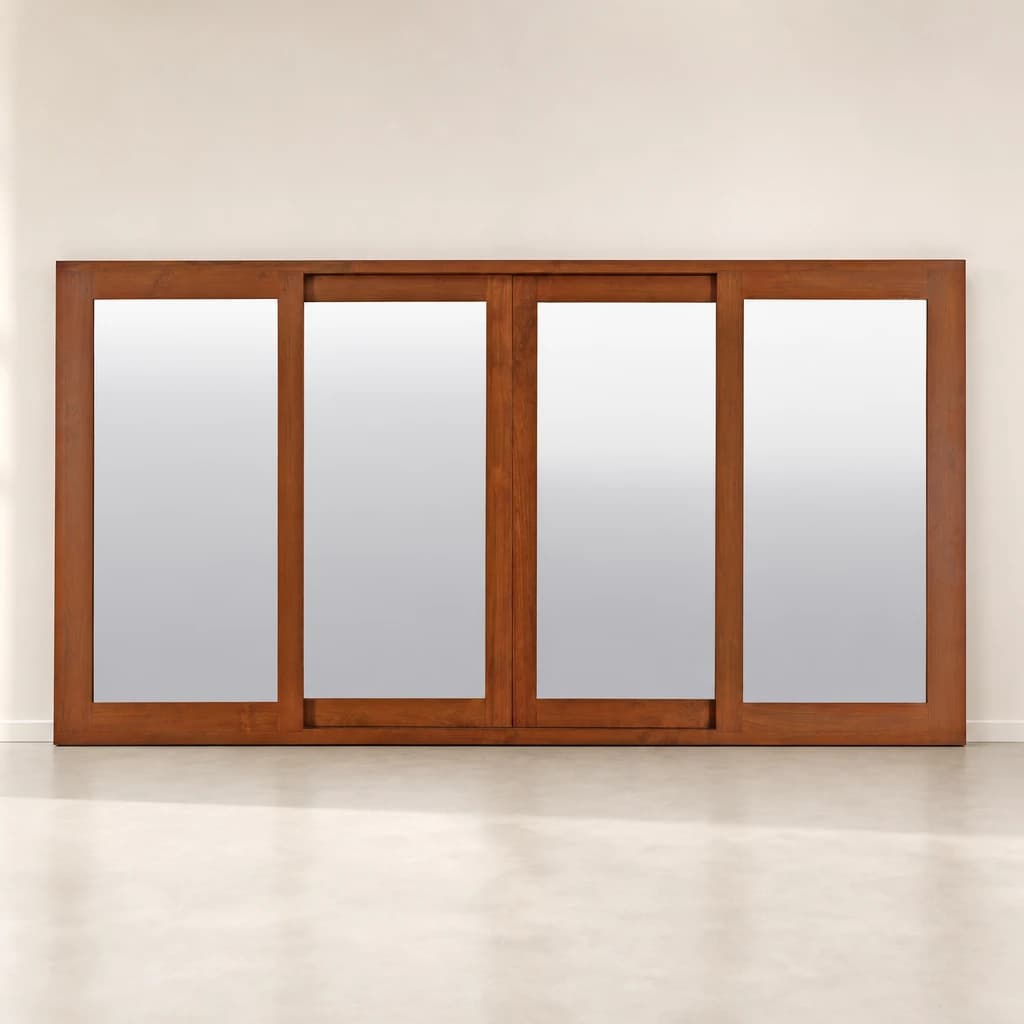 Four-Panel Teak Glazed Door System, custom furniture manufactured in Jepara, Indonesia - Image 1