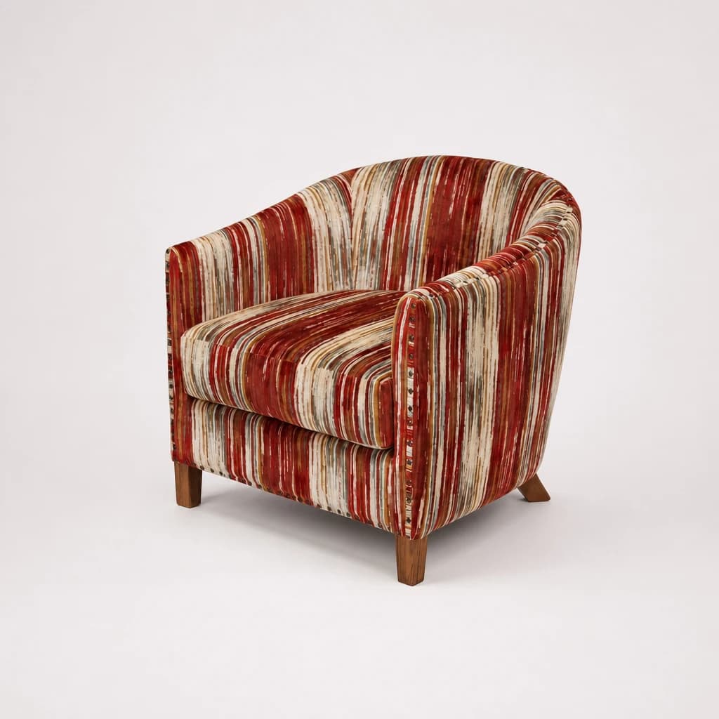 Fully Upholstered Barrel Lounge Chair by Starwood Furniture