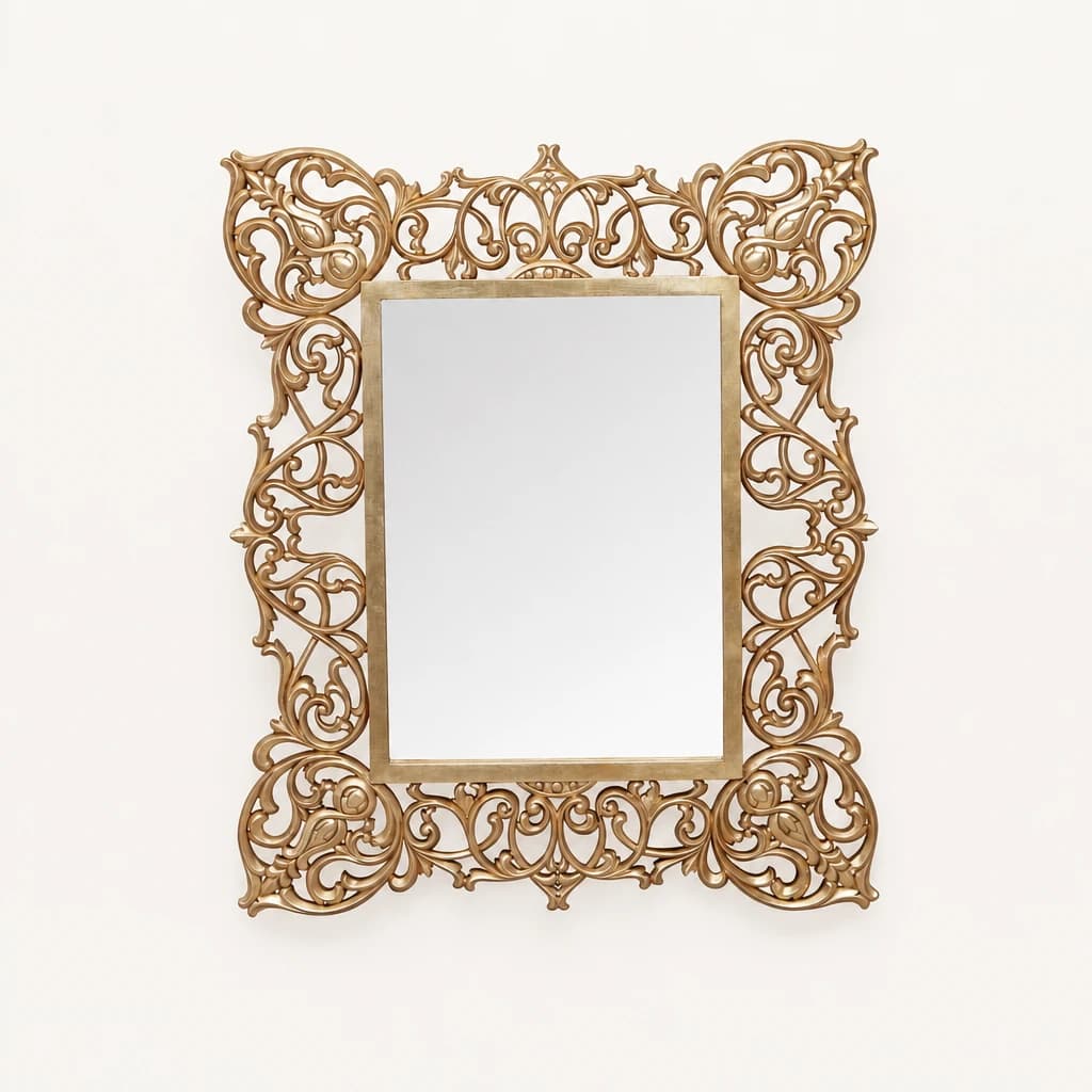 Hand-Carved Teak Statement Mirror, custom furniture manufactured in Jepara, Indonesia - Image 1