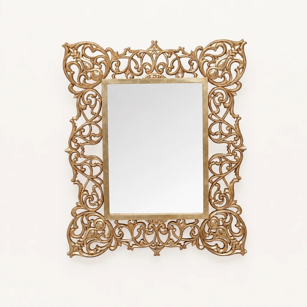Hand-Carved Teak Statement Mirror Hand-Carved Teak Statement Mirror by Starwood Furniture Indonesia