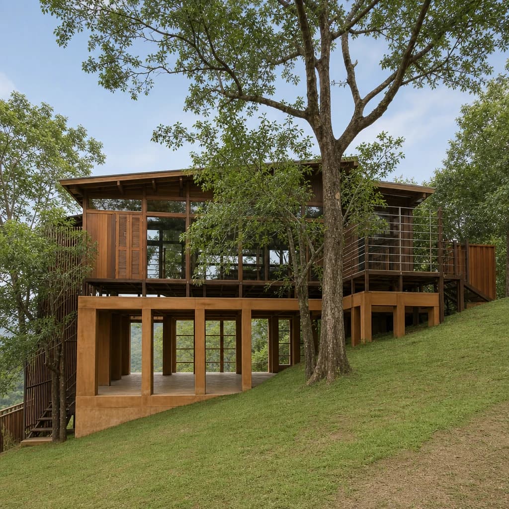 Hillside Bangkirai Timber Villa Concept by Starwood Furniture