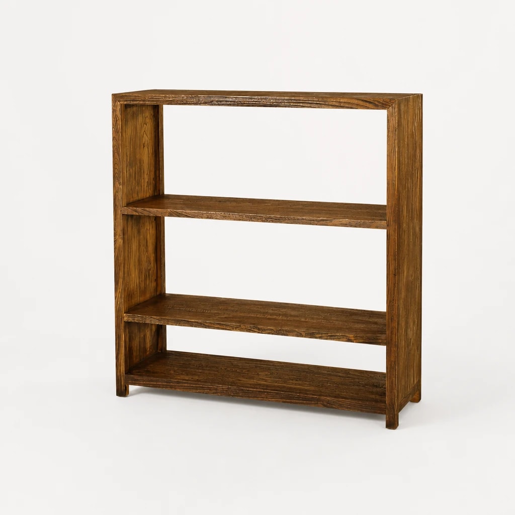 Low Open Teak Bookcase by Starwood Furniture