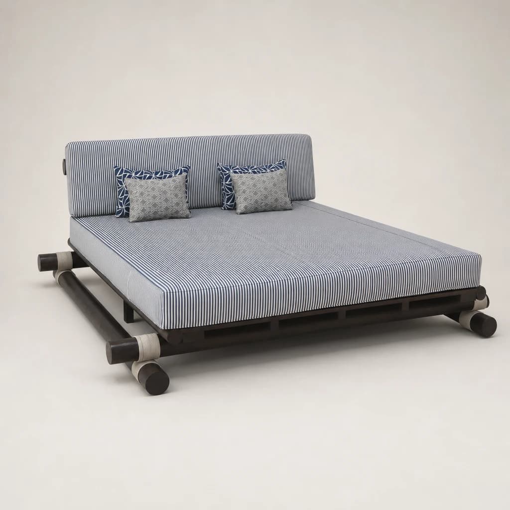Low Platform Teak Outdoor Daybed by Starwood Furniture