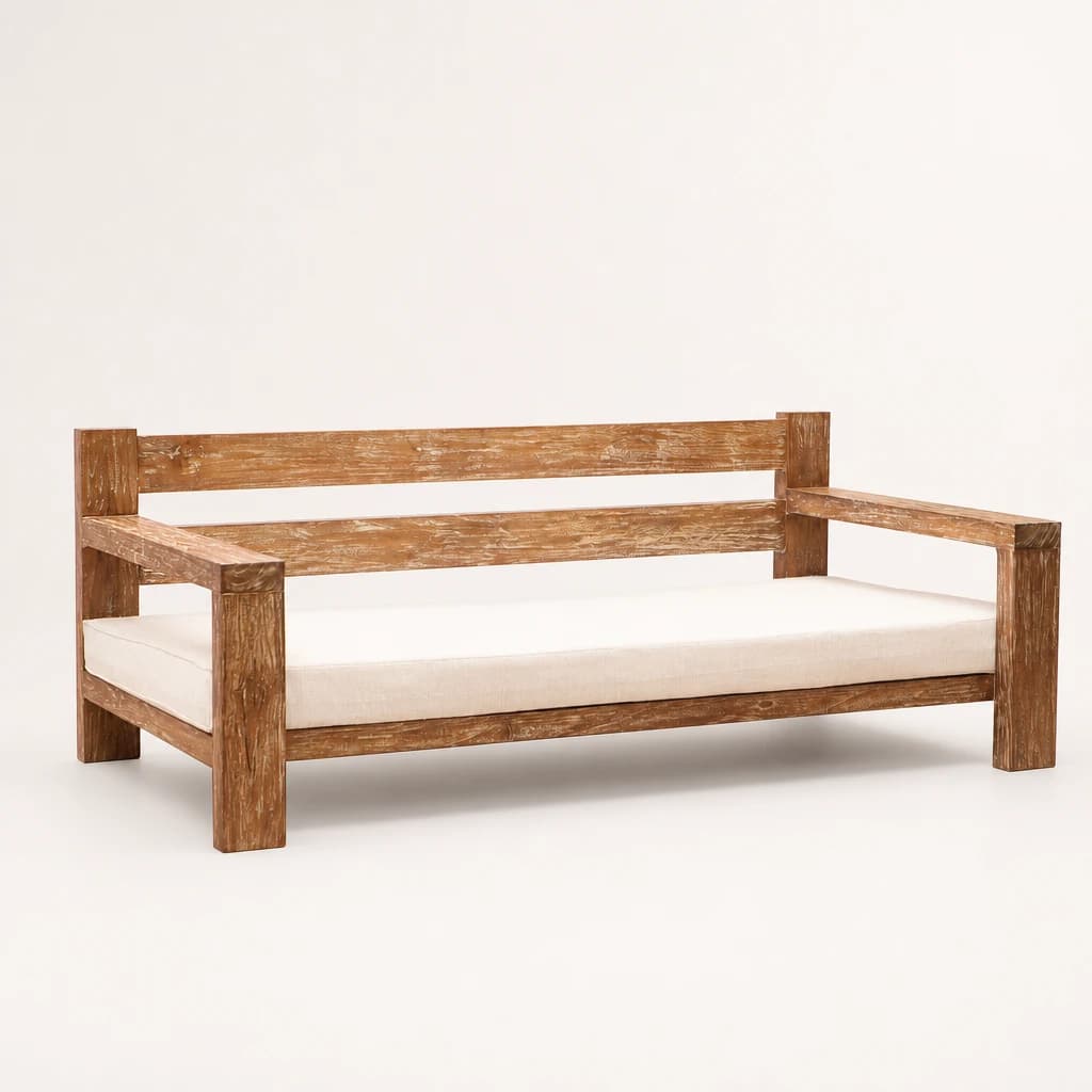 Open Frame Teak Daybed, custom furniture manufactured in Jepara, Indonesia - Image 1