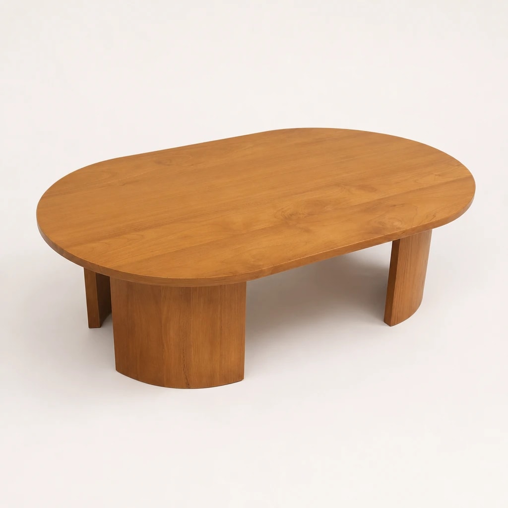 Oval Pedestal Teak Coffee Table Oval Pedestal Teak Coffee Table by Starwood Furniture Indonesia