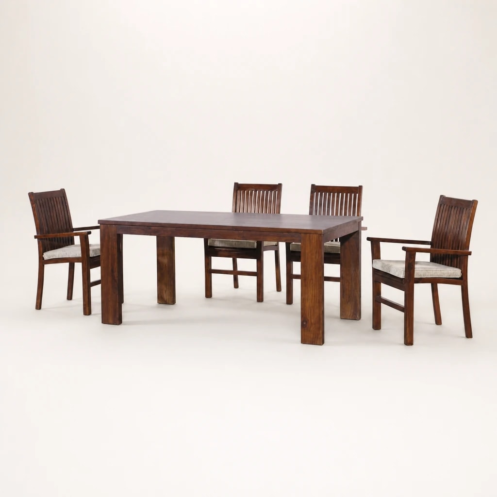 Rectangular Solid Teak Dining Set Rectangular Solid Teak Dining Set by Starwood Furniture Indonesia