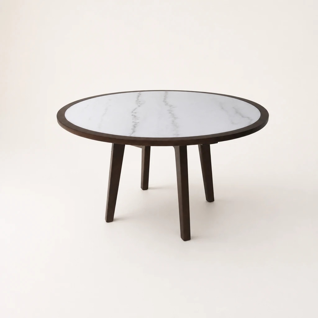 Round Inset-Top Teak Dining Table Round Inset-Top Teak Dining Table by Starwood Furniture Indonesia