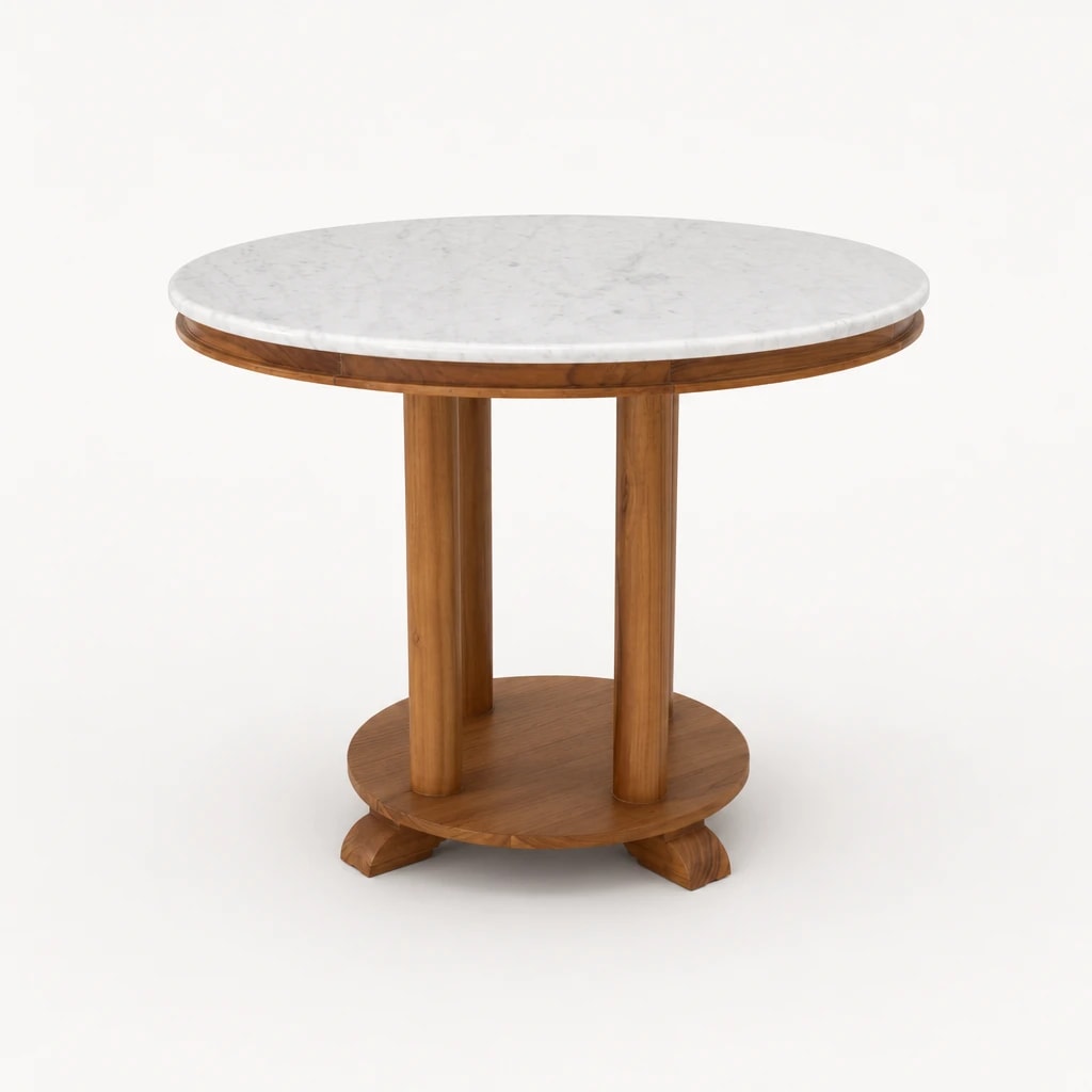 Round Light-Top Teak Dining Table Round Light-Top Teak Dining Table by Starwood Furniture Indonesia