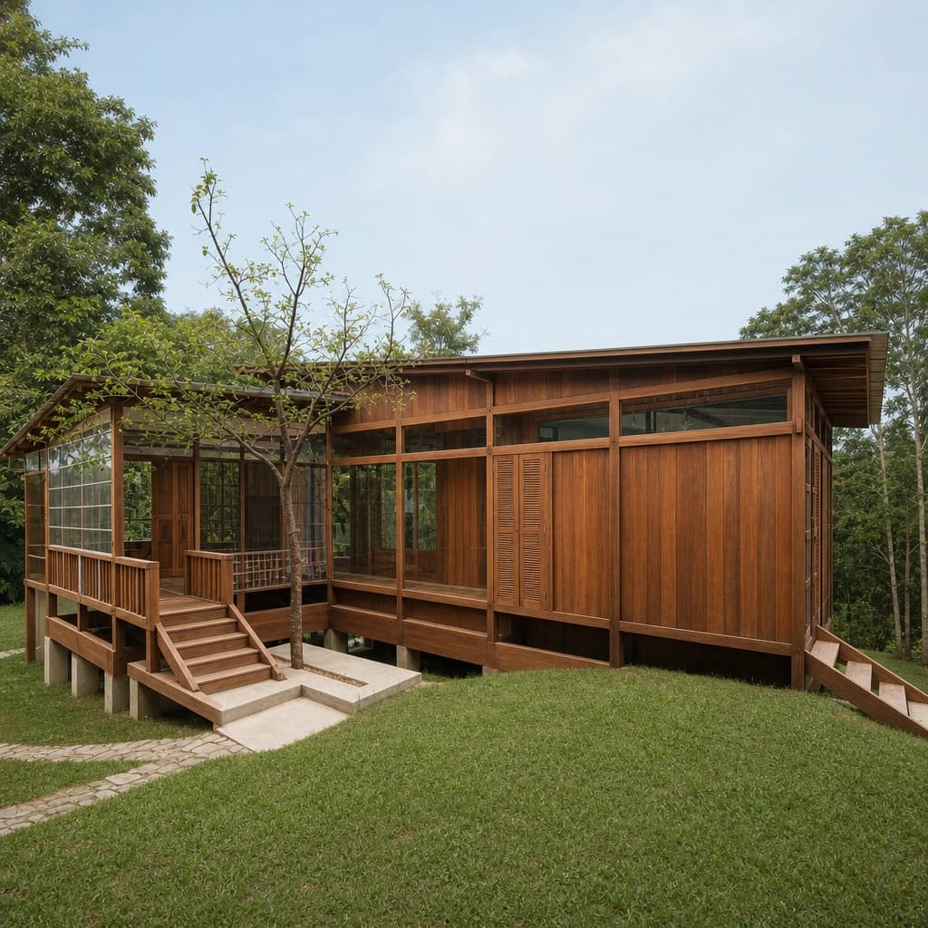 Single-Storey Bangkirai Timber Villa Concept by Starwood Furniture