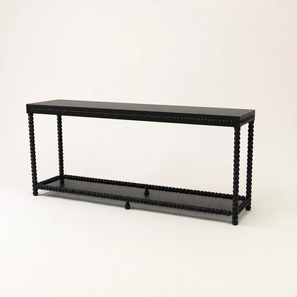 Slim Black Metal Console Table, custom furniture manufactured in Jepara, Indonesia - Image 1