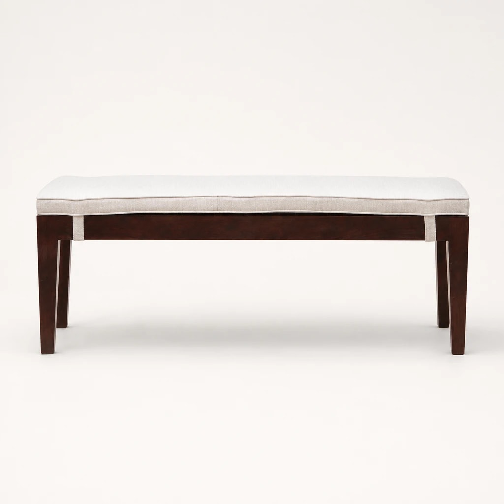 Slim Upholstered Teak End-of-Bed Bench Slim Upholstered Teak End-of-Bed Bench by Starwood Furniture Indonesia
