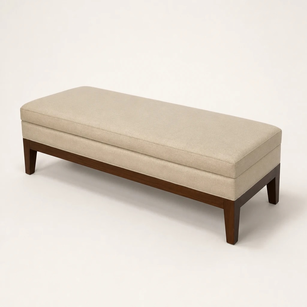 Tailored Upholstered Teak Bench Tailored Upholstered Teak Bench by Starwood Furniture Indonesia