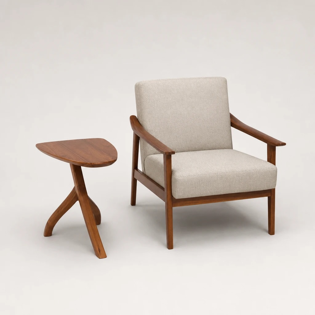 Teak Terrace Lounge Chair and Side Table Teak Terrace Lounge Chair and Side Table by Starwood Furniture Indonesia