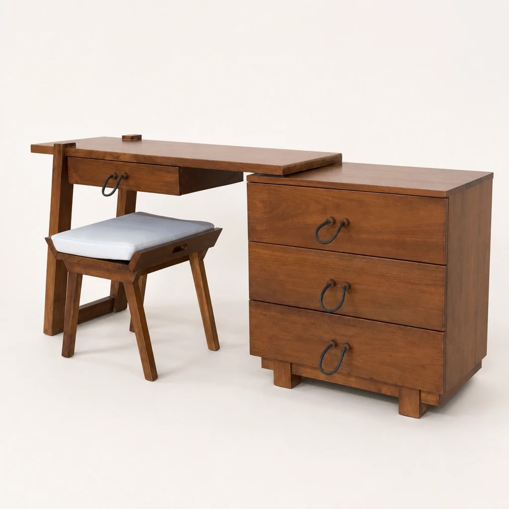 Teak Writing Desk and Drawer Pedestal Teak Writing Desk and Drawer Pedestal by Starwood Furniture Indonesia