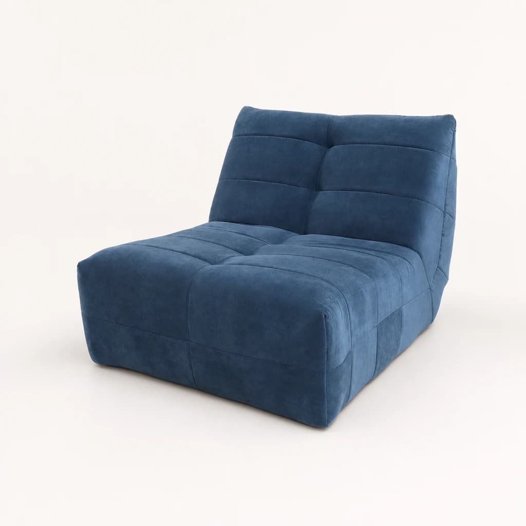 Tufted Upholstered Armless Chaise, custom furniture manufactured in Jepara, Indonesia - Image 1