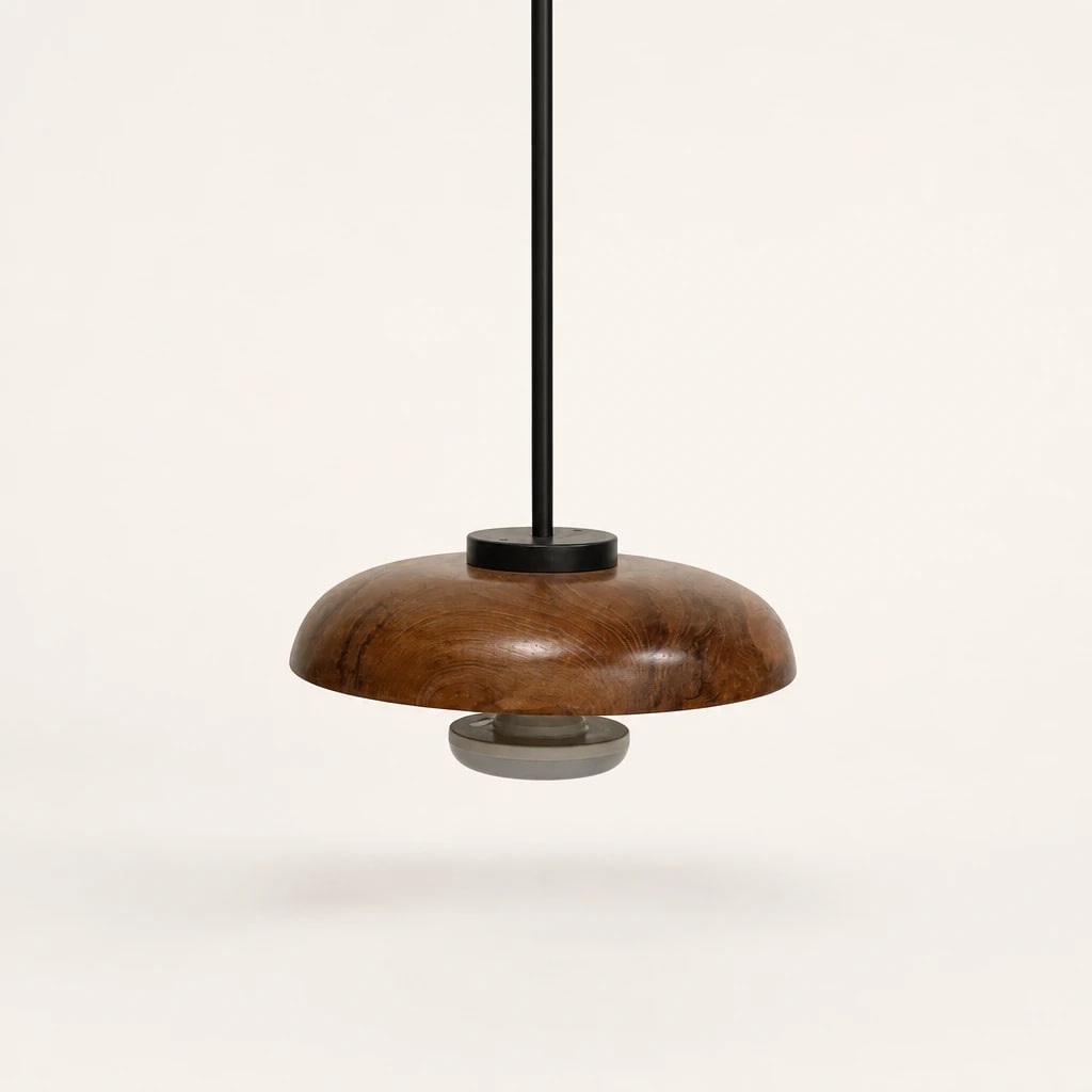 Turned Teak Pendant Light Turned Teak Pendant Light by Starwood Furniture Indonesia
