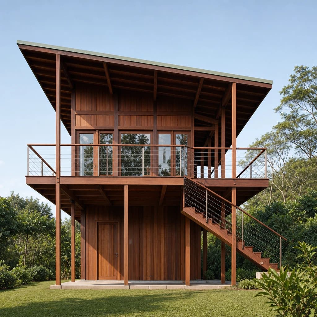 Two-Storey Bangkirai Timber Villa Concept by Starwood Furniture