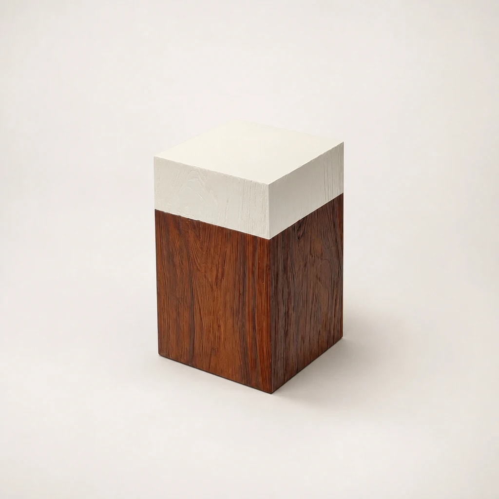 Upholstered Block Teak Stool Upholstered Block Teak Stool by Starwood Furniture Indonesia