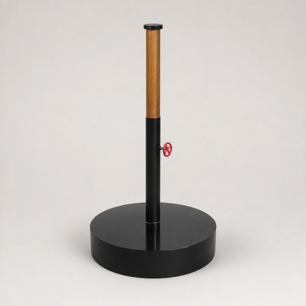Weighted Teak Parasol Base, custom furniture manufactured in Jepara, Indonesia - Image 1