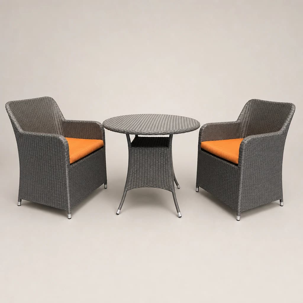 Woven Outdoor Bistro Dining Set, custom furniture manufactured in Jepara, Indonesia - Image 1