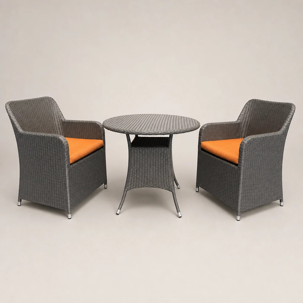 Woven Outdoor Bistro Dining Set, custom furniture manufactured in Jepara, Indonesia - Image 1