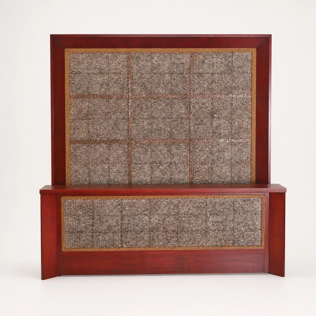 Woven Panel Teak Reception Backdrop, custom furniture manufactured in Jepara, Indonesia - Image 1