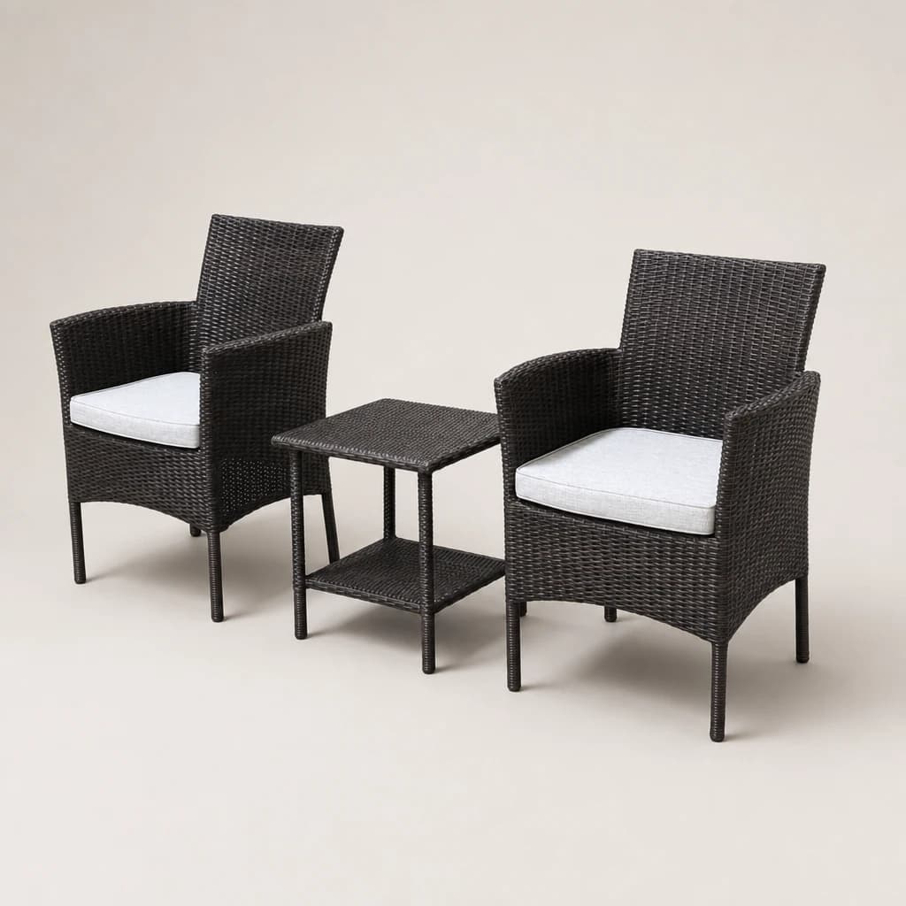 Woven Terrace Armchair and Side Table Set by Starwood Furniture
