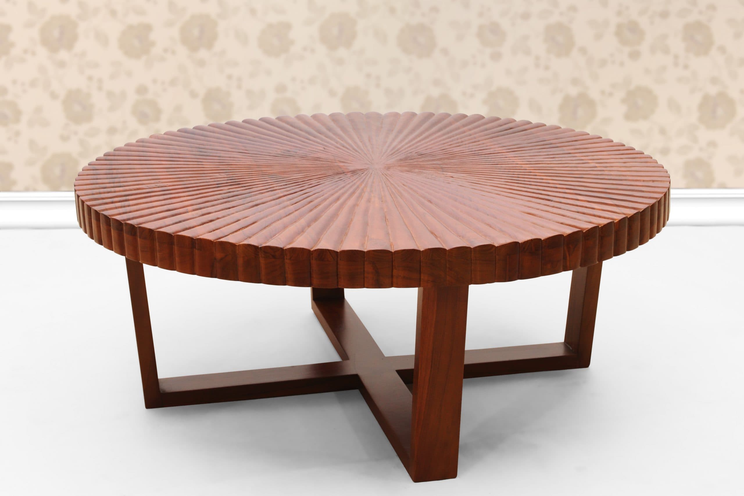 Rustic Teak Coffee Table - Lombok Live-Edge by Starwood Furniture - Image 1