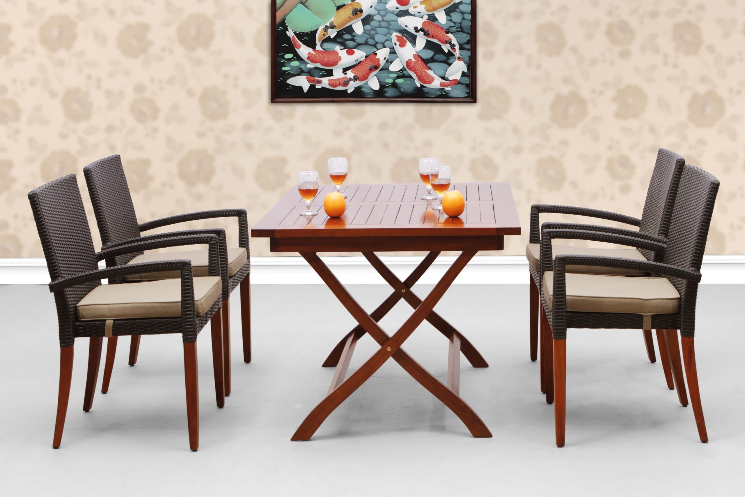 Coastal Teak Dining Table - Flores Round by Starwood Furniture - Image 1