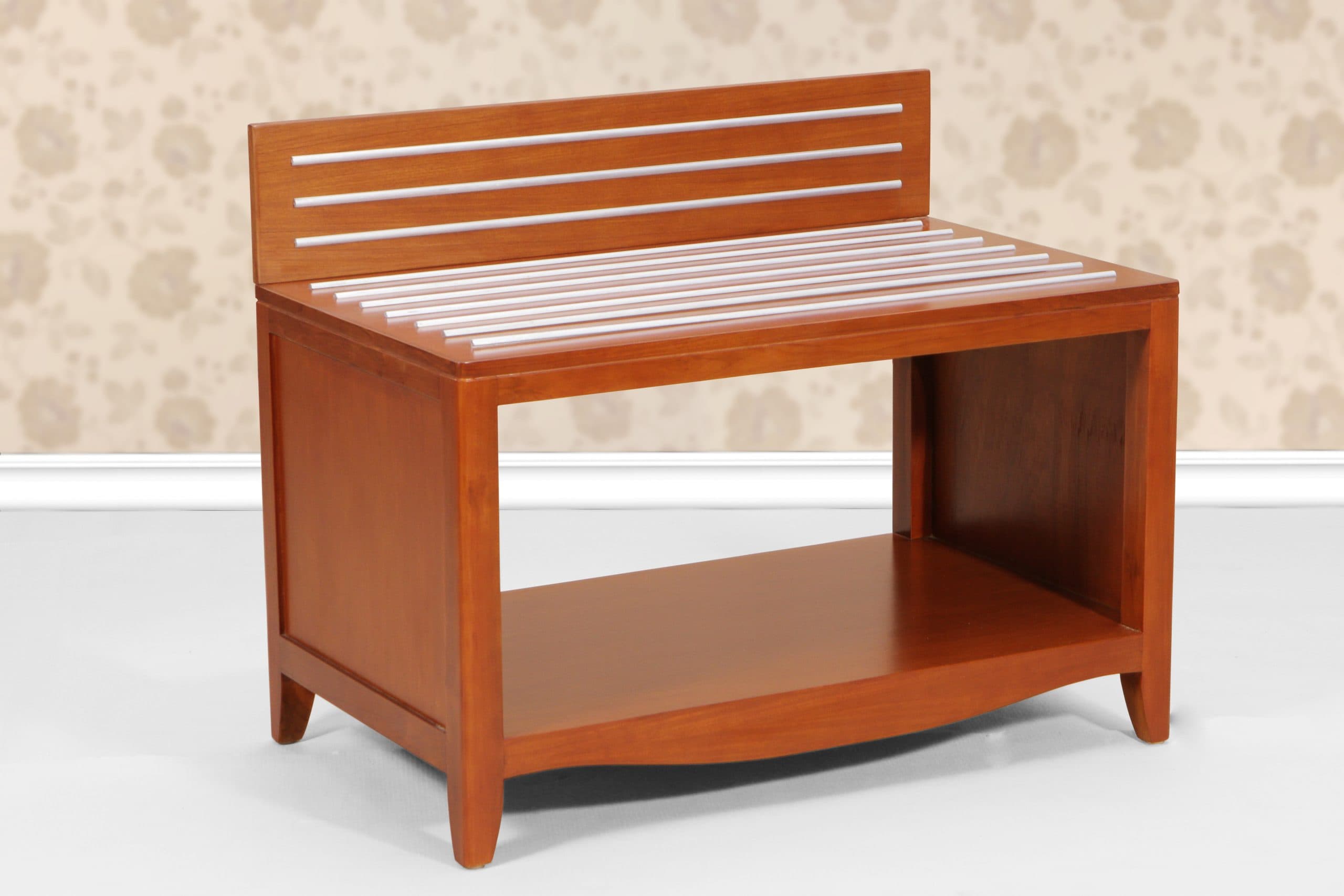 Modern Teak Luggage Rack - Java Hotel by Starwood Furniture - Image 1