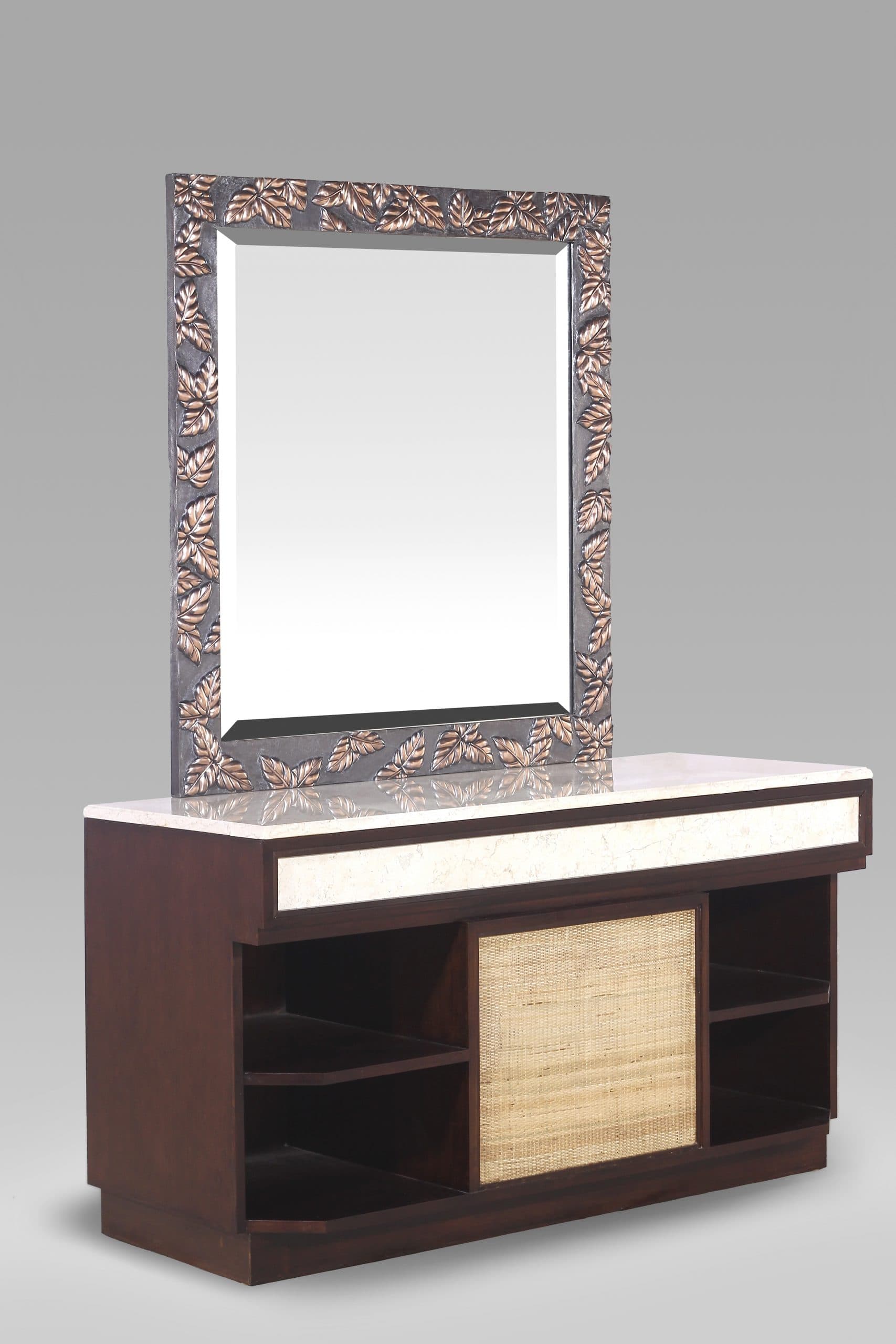 Classic Teak Mirror & Dressing Table - Bali Vanity by Starwood Furniture - Image 1