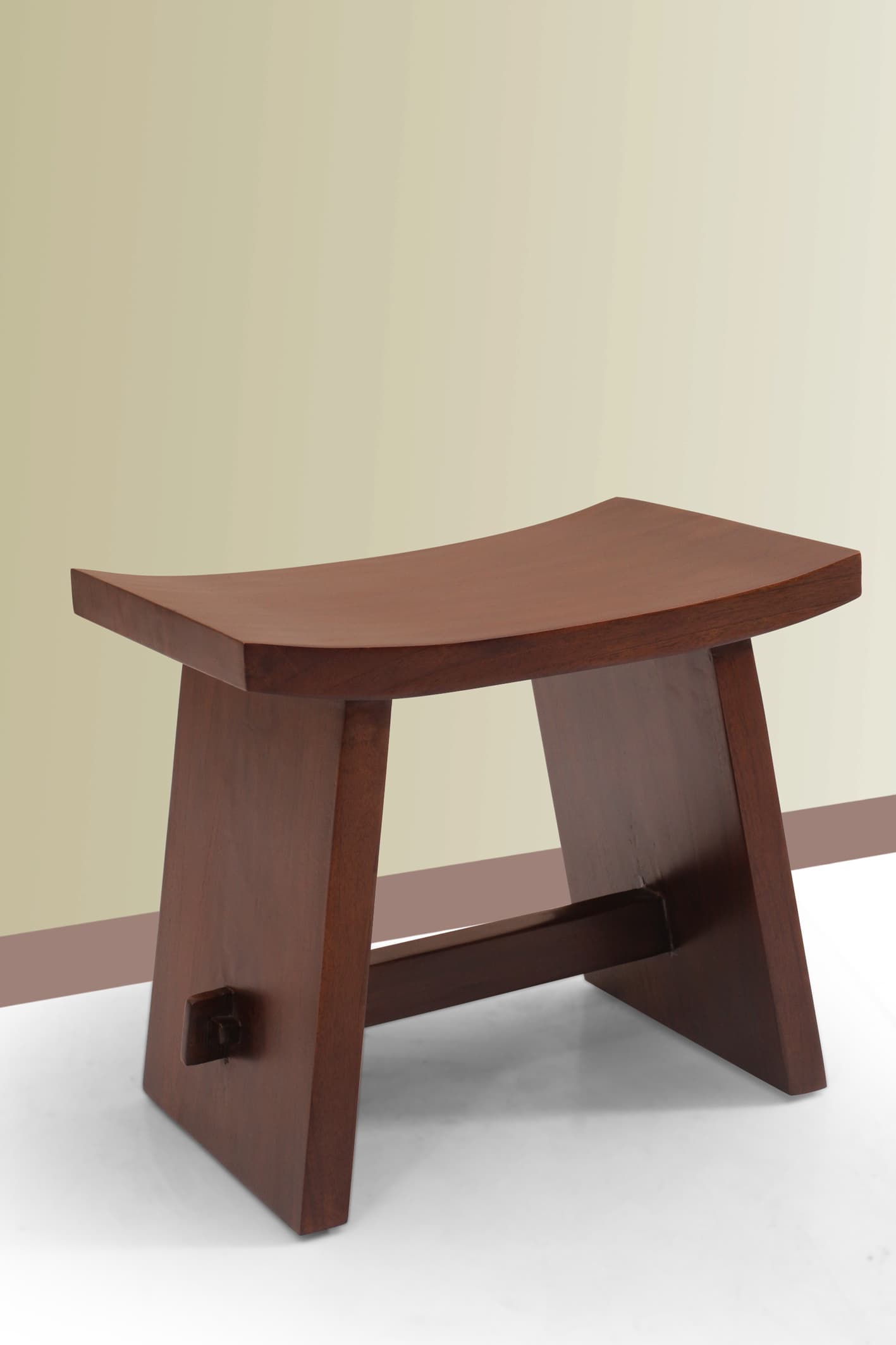 Modern Teak Accent Stool - Java Square by Starwood Furniture - Image 1